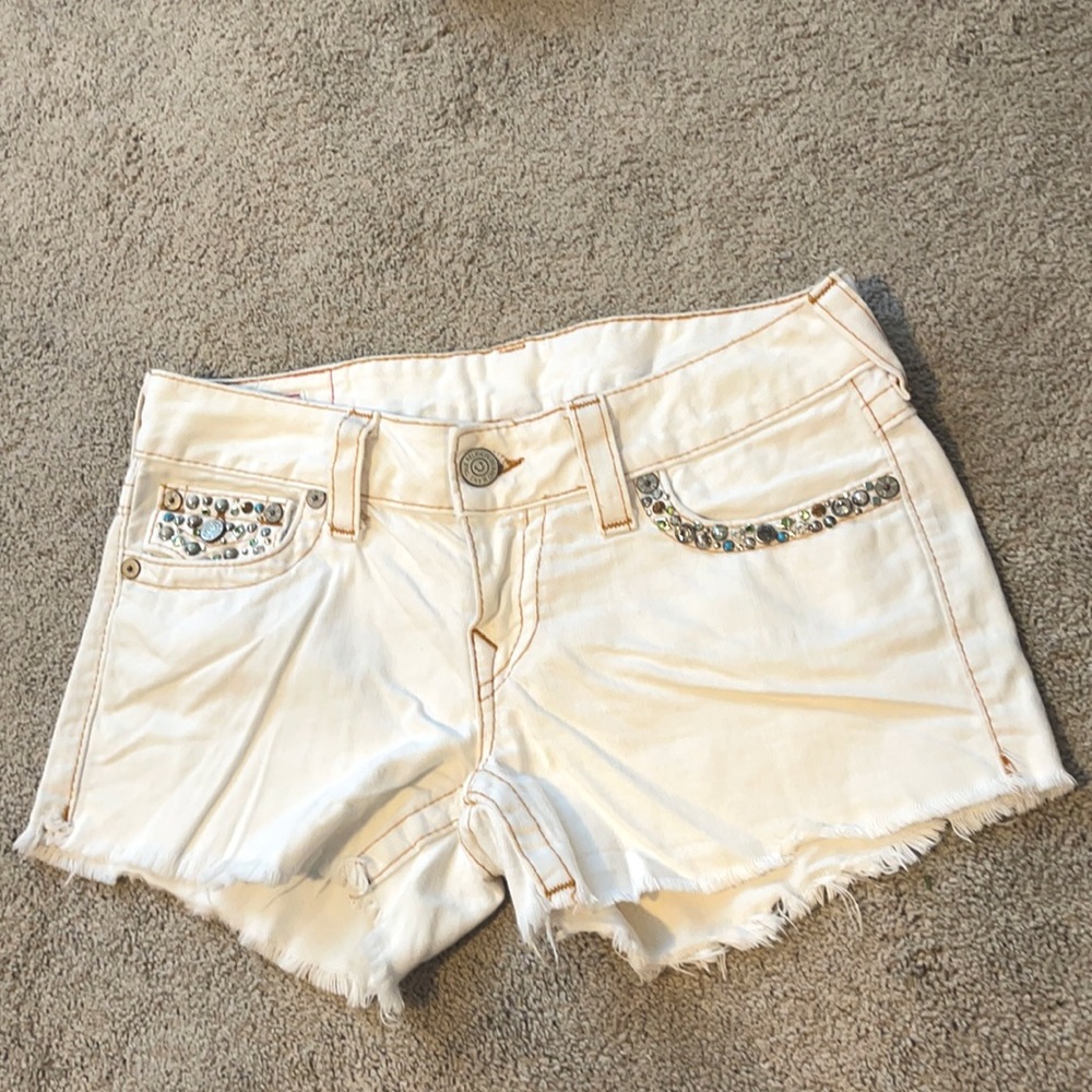 White true religion shorts